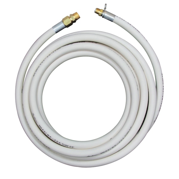 5/8 in ID x 50 ft L Water Hose, White